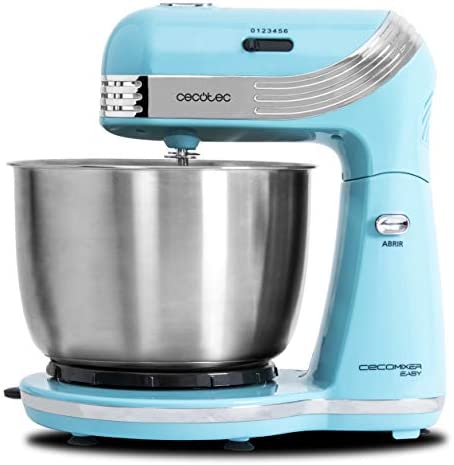 Cecotec Robot Pétrisseur Cecomixer Easy. Mouvement Circulaire, Capacité de 3 L, Bol en Acier, 5 Fonctions, Battre, Mélanger, Monter, Émulsionner) 6 Vitesses, 250 W. Fiche Technique et Prix au Maroc