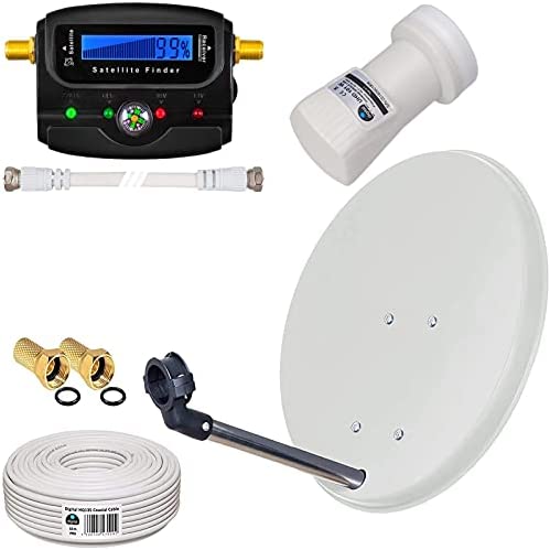 HB numérique par satellite Kit complet : Mini Installation satellite 40 cm BOL + LNB 0,1 dB + 10 m de câble + SAT Finder avec affichage numérique Fiche Technique et Prix au Maroc