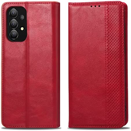 WEIOU Coque pour Samsung Galaxy A53 5G, Protection Etui Antichoc TPU Housse Premium en Cuir PU ave Portefeuille[Fentes pour Cartes][Fermeture Magnétique]. Rouge Fiche Technique et Prix au Maroc