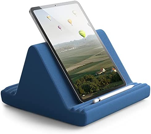 Amazon Brand - Eono Support de Tablette pour Ordinateur Portable – Support de Tablette Souple avec 6 Angles de Vue, pour iPad Pro 9.7/10.5/12.9, Air Mini 4/3/2/1, Kindle, Galaxy Tab – Bleu Roi Fiche Technique et Prix au Maroc