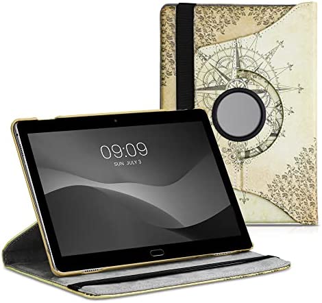 kwmobile Coque Compatible avec Huawei MediaPad M3 Lite 10 - Coque Housse protectrice pour téléphone en Silicone Brun foncé-Beige Fiche Technique et Prix au Maroc