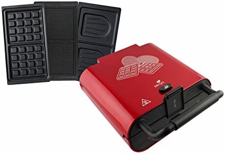 Senya SYCK-WM003 Multi Waffles Gaufrier, Aluminum, Rouge Fiche Technique et Prix au Maroc