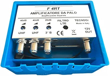 Vsnetwork Amplificateur d'antenne TV avec filtre Lte/5G, gain maximum 40 dB réglable, amplificateur d'antenne TV 2 entrées Uhf +1 Vhf, bandes séparées Fiche Technique et Prix au Maroc