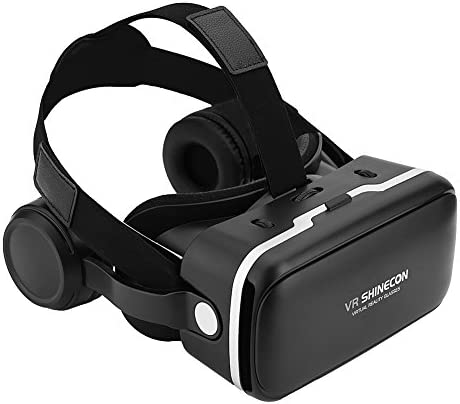 Denash Casque VR Réalité virtuelle Casque 3D VR Lunettes, pour VR SHINECON Réalité virtuelle 3D VR Lunettes avec écouteur pour téléphones 3.5"-6.0" Android iOS Fiche Technique et Prix au Maroc