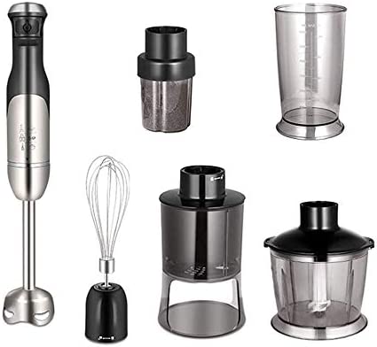 HUIXINLIANG Mélangeur de la Main 800W Mélangeur Immersion, 4 en 1 Mélangeur Puissant Puissant, Chopper, Fouet, meulage Alimentaire de 600 ML pour Sauces Smoothie Purée Nourriture Infantile Fiche Technique et Prix au Maroc