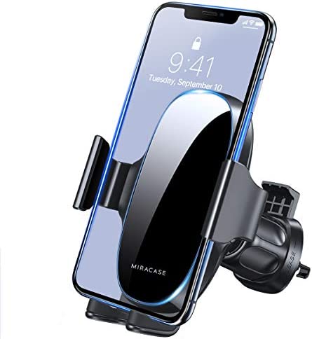 Miracase Support Telephone Voiture, [2 en 1] Porte Téléphone Voiture Grille aération Pare Brise Tableau de Bord Compatible avec iPhone, Samsung, Huawei, Xiaomi Fiche Technique et Prix au Maroc