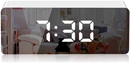 XIAOKEKE Réveil Miroir Numérique, LED Miroir Horlogue Digitale Réveil de Chevet Réveil Matin, Fonction Snooze, Luminosité Réglable, pour Maison / Bureau Blanc Fiche Technique et Prix au Maroc