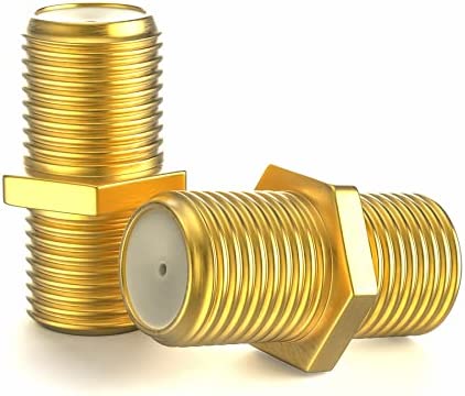 Raccordement F Sat Connecteurs plaqués or F mâle / femelle / câble satellite / câble d'antenne / câble coaxial / back, 2 pièces (connecteur, 2 connecteurs F). Fiche Technique et Prix au Maroc