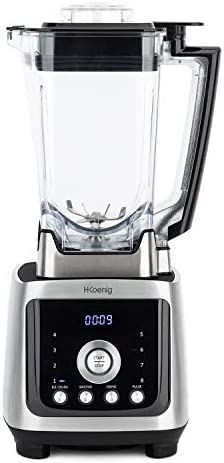 H.Koenig MXH880 Blender Power+ Puissant 2000W aluminium Bol tritan 2L Lames inox, 4Programmes glace pilée smoothie broyer pulse 8Vitesses Polyvalent Smoothie Milkshake Cocktail Soupe, Nettoyage facile Fiche Technique et Prix au Maroc