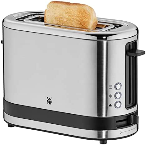 WMF KITCHENminis Grille Pain 1 Fente Design Extra Compact Pour toutes les Cuisines 7 niveaux de Brunissage Réchauffe Viennoiserie Inox Cromargan Haute Qualité 600W 0414100011 Fiche Technique et Prix au Maroc