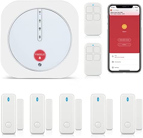 YISEELE Alarme Maison sans Fil WiFi, Intelligent Système de Sécurité, Kit Alarme 9 Pièces, Alarme de Fenêtre avec APP – Extensible pour Maison, Camping-Car, Garage, Bureau, Compatible avec Alexa Fiche Technique et Prix au Maroc