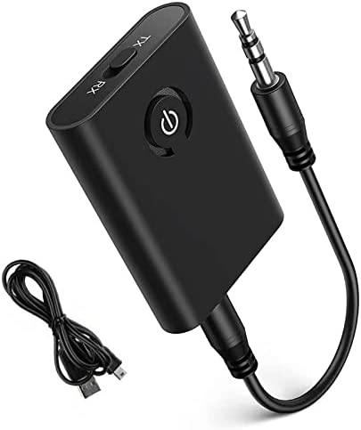 MEETTIKEY Adaptateur Bluetooth Jack 2 en 1 Émetteur / Récepteur, Adaptateur Audio 5.0 Émetteur Récepteur avec Câble Audio 3,5 mm pour Casque Voiture TV,PC,Système Stéréo de Voiture/Maiso … Fiche Technique et Prix au Maroc