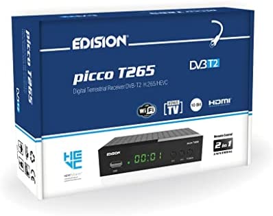 EDISION PICCO T265, TNT Haute définition H265 HEVC, DVB-T2 Récepteur, WiFi support, IR Télécommande 2en1 Fiche Technique et Prix au Maroc