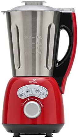 Senya Blender Chauffant Inox Cook & Ice, Mixeur Soupe Veloutée / Moulinée, Cuisson Vapeur, Glace Pilée Smoothies Milkshakes, Bol en Acier Inoxydable 1, 5L Fiche Technique et Prix au Maroc