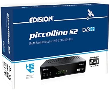 EDISION PICCOLLINO S2, récepteur Full HD, pour DVB-S2 H265 HEVC, 2in1 IR Remote control Fiche Technique et Prix au Maroc