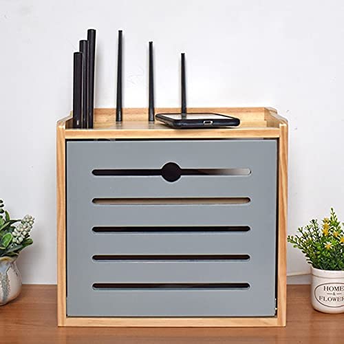 Hengqiyuan Murale pour Décodeur TV, Boîte De Rangement pour Câbles, Bois Etagere Boîte De Rangement pour Routeur WiFi, Étagère Flottante pour DVD Lecteur,C Fiche Technique et Prix au Maroc