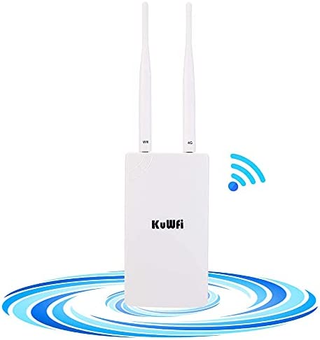 KuWFi Routeur 4G LTE, Dual Antennes à Fort Gain pour routeur étanche extérieur sans Fil 4G LTE avec Prise en Charge de la Carte SIM Cat 4 utilisées dans la caméra de Surveillance, Industrie Fiche Technique et Prix au Maroc