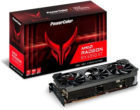 Powercolor AXRX 6950XT 16GBD6-3DHE/OC Red Devil AMD Radeon RX 6950 XT Carte Graphique avec mémoire GDDR6 16 Go Fiche Technique et Prix au Maroc