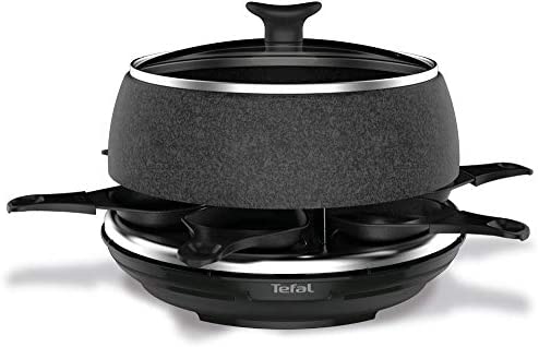 Tefal Cheese N’Co 6 en 1 Appareil à raclette multifonction, Raclette, Fondue, Tartiflette, Crêpe, Plancha, Boîte à fromage, Gratiné 6 Personnes, Fabriqué en France RE12C801 Fiche Technique et Prix au Maroc