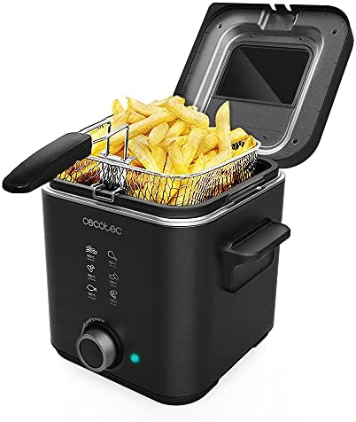 Cecotec Friteuse électrique CleanFry Advance 1500 Black d’1,5 L en acier inoxydable avec filtre OilCleaner qui maintient l’huile propre pendant longtemps. (Nègre) Fiche Technique et Prix au Maroc
