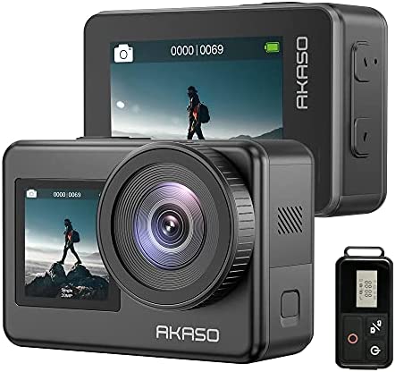 AKASO Caméra Sport 4K 30fps - IPX 8 Etanche 40M Deux Écrans Tactile 20MP Caméra d‘Action, EIS 2.0 Grand Angle Zoom avec Télécommande et 2 Batteries 1350mAh - Brave 7 Fiche Technique et Prix au Maroc