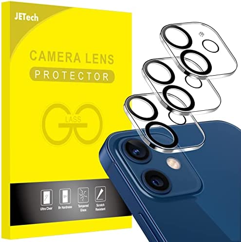 JETech Protection Objectif Caméra Arrière pour iPhone 12 6,1 Pouces, Film en Verre Trempé 9H, Ultra HD, Anti-Rayures, Lot de 3 Fiche Technique et Prix au Maroc