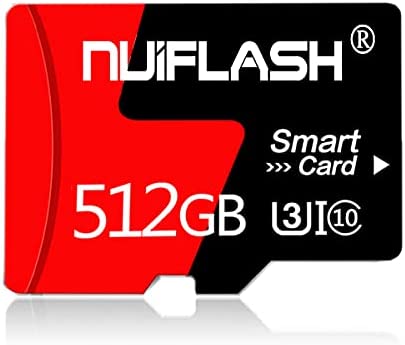 Carte mémoire micro SD 512 Go avec adaptateur de carte SD (vitesse rapide classe 10) Micro SD Carte mémoire TF 512 Go pour appareil photo, téléphone portable, tablette, appareil photo Fiche Technique et Prix au Maroc