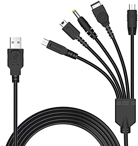 Link-e : Cable chargeur USB 5 en 1 compatible avec les consoles Nintendo 3DS (DSI), GBA SP, DS Lite, manette Wii-U et SONY PSP Fiche Technique et Prix au Maroc