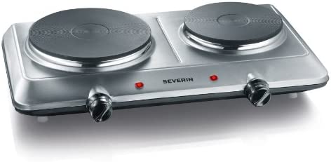 SEVERIN Plaque de cuisson électrique double 2 500 W, Plaque de cuisine pour logement étudiant ou camping, Plaque électrique avec réglage continu de la température, inox, KP 1014 Fiche Technique et Prix au Maroc
