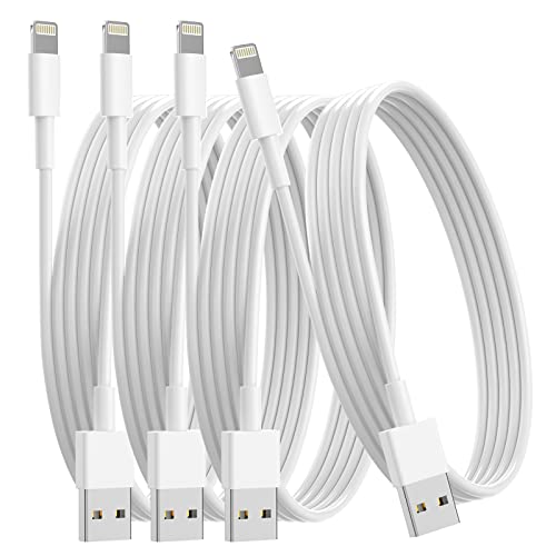 NOHOO Pack de 4 [Apple MFi Certified] Câbles charge 1M, Chargeurs iPhone Approuvés 3 pieds, Câble USB Lightning d'origine pour 13/12/11/11Pro/11Max/ X/XS/XR/XS Max/8/7, iPad (Blanc) Fiche Technique et Prix au Maroc