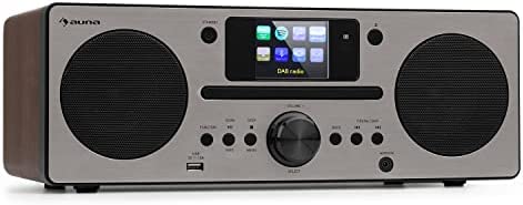 Auna Radio Portable CD, Chaine HiFi, Poste Radio Numérique Dab/Dab+/FM et Streaming, Radio Portables Stéréo LED, Écran TFT, Radio FM, MP3, AUX, Alarme de Réveil, Fixation au Mur, Alimentée au Secteur Fiche Technique et Prix au Maroc