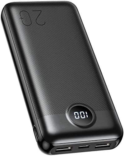 QECVEC Batterie Externe, 22.5W Power Bank 20000mAh, Batterie Portable (USB C Input&Output) PD3.0 QC4.0 Charge Rapide LED Power Bank, Compatible avec iPhone 14 13 12 Samsung S20 Xiaomi Huawei iPad etc. Fiche Technique et Prix au Maroc
