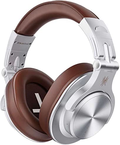 OneOdio A70 Casque Bluetooth San Fil BT5.2-72 Heures, CVC 8.0 Antibruit Micro, 3 Câble, Flaire/San Fil Léger Confort Pliable Casque, Share-Port Wireless Headphone PC Phone DJ Piano Guitare (Argent) Fiche Technique et Prix au Maroc