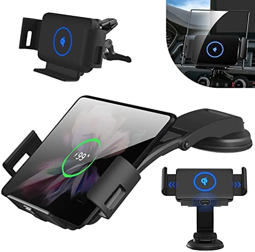 NEWZEROL 15W Chargeur Support Téléphone Voiture, pour Ventilation et Le Tableau Bord Automatic Clamping Support Téléphone Voiture, Compatible pour Samsung Galaxy Z Fold 3/Fold 2/Fold 4/iPhone Huawei Fiche Technique et Prix au Maroc