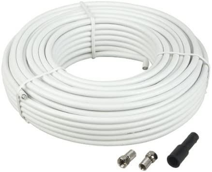 Schwaiger FLS720012 Kit pour câble satellite 7 mm 20 m 2 fiches F Blanc Fiche Technique et Prix au Maroc