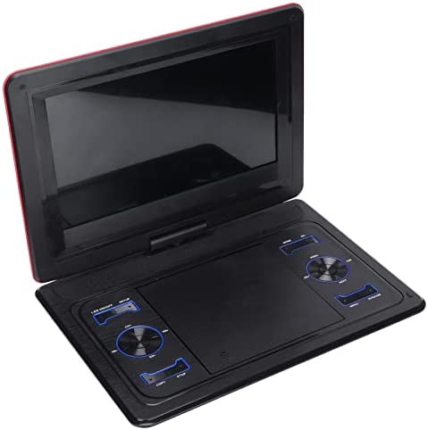 Lecteur DVD Portable, Lecteur CD DVD HD Rechargeable Rotatif avec écran LED, Radio FM, Fonction de Jeu, Mémoire de Mise Hors Tension Intelligente, pour Les Voyages en Voiture (Rouge) Fiche Technique et Prix au Maroc