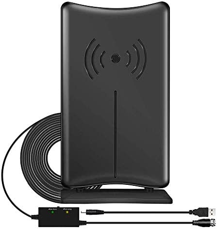 Antenne de télévision Geekera signal très puissant - Avec amplificateur numérique de signal 193 km 360 ° HDTV 1080P 4K VHF UHF TV - Support de câble coaxial 5,2 m Fiche Technique et Prix au Maroc