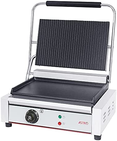 Astro Grill Panini Électrique Rainuré Medium - Plaque En Fonte 345 x 230 mm (Plaque Lisse Rainurée) Fiche Technique et Prix au Maroc