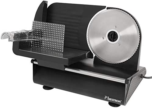 Bestron Trancheuse électrique, Épaisseur de coupe 0-15 mm, 2 vitesses, 150 W, Noir Fiche Technique et Prix au Maroc