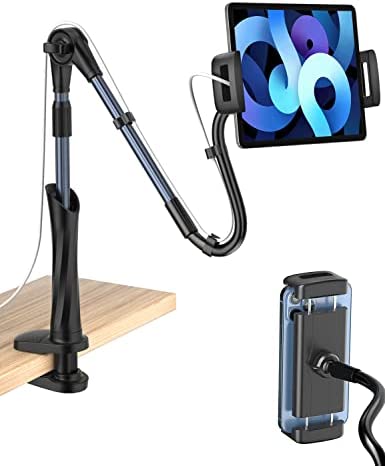 PEMOTech Support Tablette 【Nouvellement Amélioré】 90cm Support Tablette pour Lit, Base Épaissie, Rotation 360° et 220° Réglable pour iPad Pro 12.9, 10.5, iPad Air, Galaxy Tab, Huawei (4-12.9") Fiche Technique et Prix au Maroc