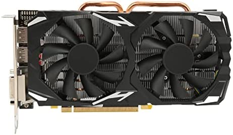 Carte Graphique RX 580, RX580 8 Go GDDR5 256 Bits, Double Ventilateurs de Refroidissement, avec Trois DP, une Interface Multimédia HD et un DVI, Carte Graphique PC 60Hz 4K 1080P Carte Graphique de Jeu Fiche Technique et Prix au Maroc