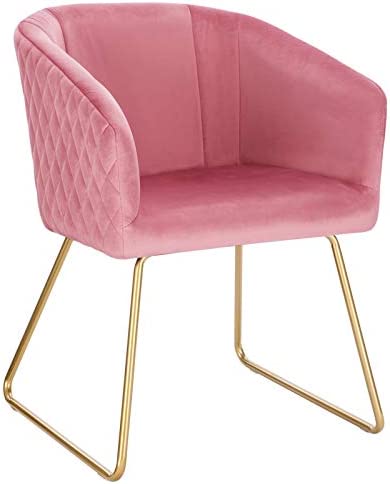 WOLTU 1 Chaise de Salle à Manger Chaise de Cuisine Chaise Salon en Velours,Fauteuil Chaise Pieds en métal doré,Rose BH271rs-1 Fiche Technique et Prix au Maroc