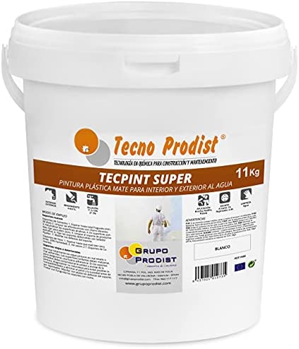 Tecno Prodist TECPINT SUPER de 11 Kg (BLANC) Peinture Murs Extérieurs et Intérieurs à l'eau - Excellente qualité - Lavable - Application facile Fiche Technique et Prix au Maroc