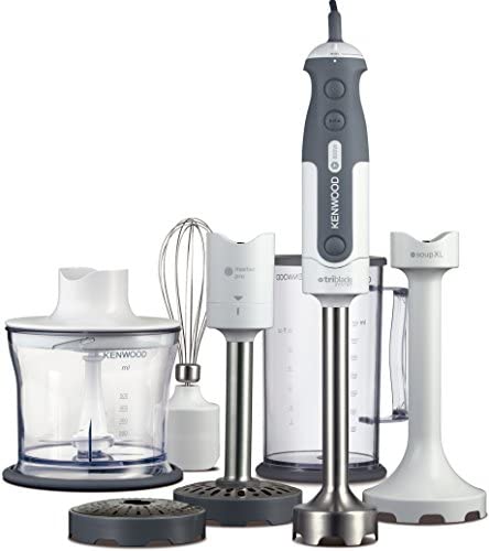 Kenwood HDP 408 WH Mixeur plongeant (800 W, 2,5 kg, Triblade System) Blanc/Gris Fiche Technique et Prix au Maroc