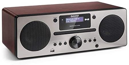 AUNA Radio Portable CD, Mini Chaine HiFi, Poste Radio Numérique Dab/Dab+/FM, Streaming, Radio Portables Stéréo LED, Écran LCD, Radio FM, MP3, AUX, USD, Alarme Réveil, Lecteur CD Alimentée au Secteur Fiche Technique et Prix au Maroc