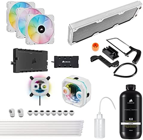 Corsair Hydro X Series iCUE XH303i RGB PRO Kit de refroidissement personnalisé (hardline tube, waterblock pour processeur, combinaison pompe/réservoir compacte, radiateur, 3 ventilateurs RGB) Blanc Fiche Technique et Prix au Maroc