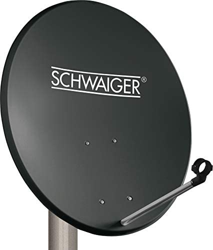 SCHWAIGER -135- Antenne parabolique | 55cm | Antenne Satellite | avec Bras Support LNB et Support de mât | Guide-câble intégré | Antenne parabolique en Acier | 55 x 62 cm | Anthracite Fiche Technique et Prix au Maroc