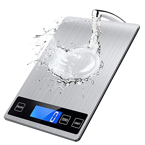 Balance Cuisine Electronique, 10kg/1g Balance Alimentaire de Precision avec Verre Trempé Ultra Mince , Acier Inoxydable avec Écran LCD Rétroéclairé pour la Cuisine Fiche Technique et Prix au Maroc