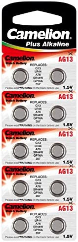 10 Camelion LR44 / A76 / AG13 Pile Bouton, Longue durée de Conservation (Date d'expiration Marque) Fiche Technique et Prix au Maroc