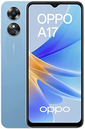 OPPO A17 - Smartphone 4G - 4 Go Ram + 64 Go - Double Capteur Photo 50 MP, Frontal 5 MP - Écran LCD 60 Hz 6,6" - Batterie 5000 mAh - Bleu Fiche Technique et Prix au Maroc